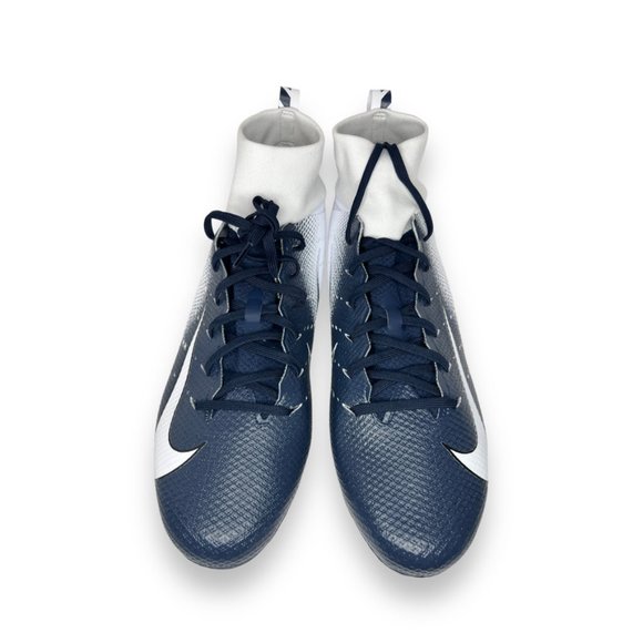 Nike Vapor Untouchable Pro TD 3 White Navy Football Cleats AO3021-102 Sz 13.5 - Picture 7 of 8